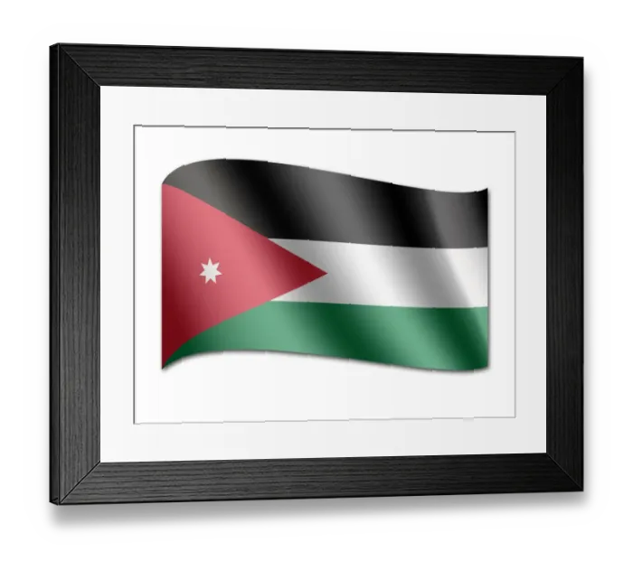 Framed Print : Flag of Jordan Framed Print : Flag of Jordan