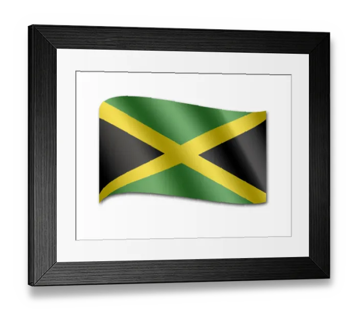 Framed Print : Flag of Jamaica Framed Print : Flag of Jamaica