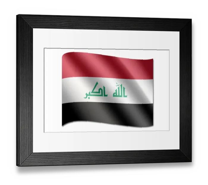 Framed Print : Flag of Iraq Framed Print : Flag of Iraq