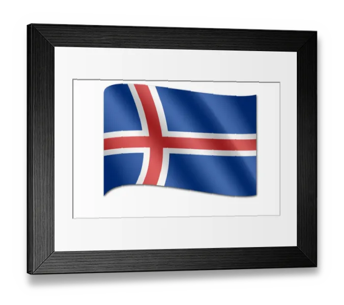 Framed Print : Flag of Iceland Framed Print : Flag of Iceland