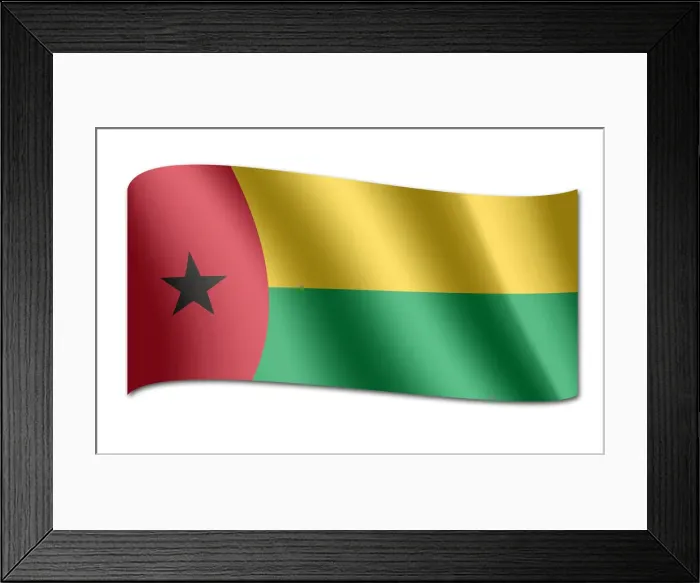 Framed Print : Flag of Guinea-Bissau Framed Print : Flag of Guinea-Bissau