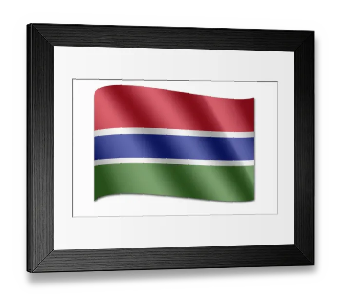 Framed Print : Flag of Gambia Framed Print : Flag of Gambia
