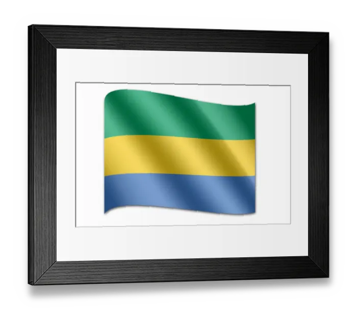 Framed Print : Flag of Gabon Framed Print : Flag of Gabon