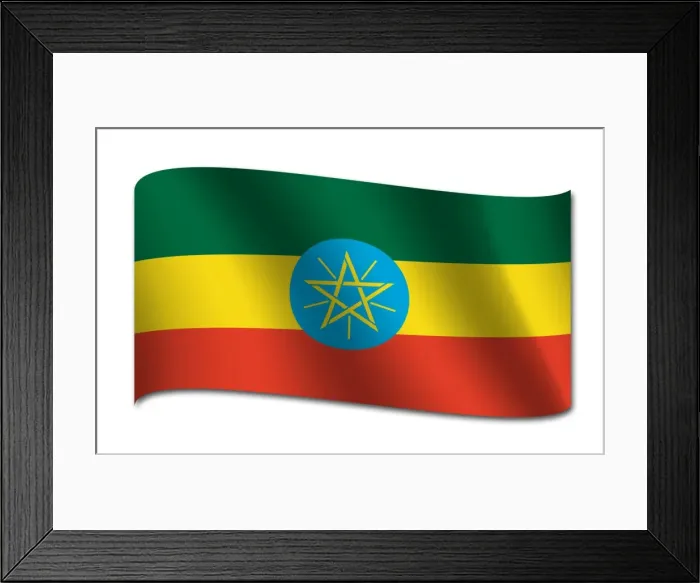 Framed Print : Flag of Ethiopia Framed Print : Flag of Ethiopia