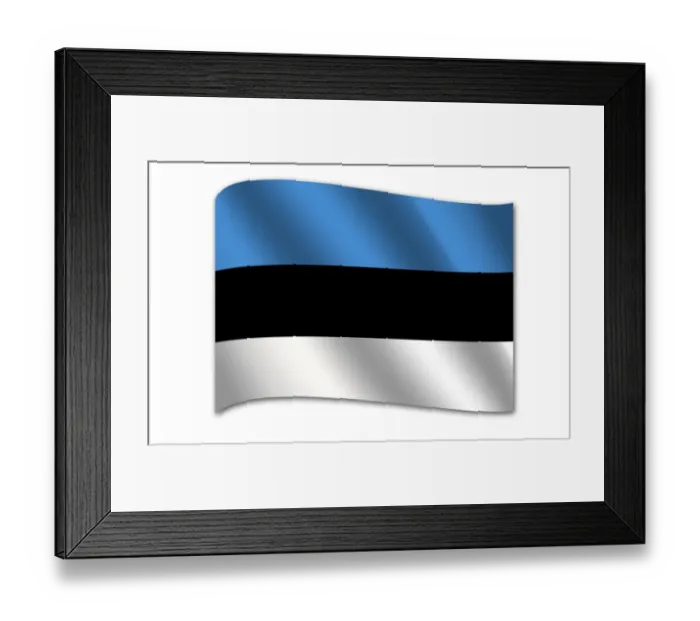 Framed Print : Flag of Estonia Framed Print : Flag of Estonia