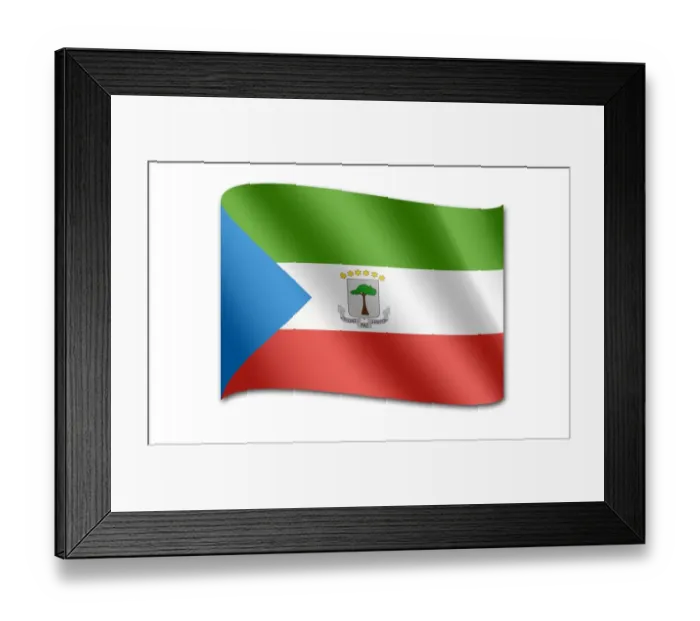 Framed Print : Flag of Equatorial Guinea Framed Print : Flag of Equatorial Guinea