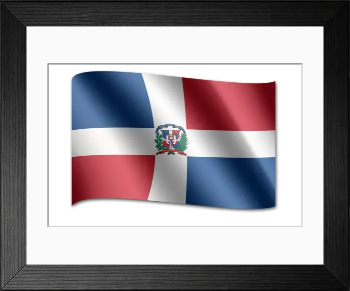 Framed Print : Flag of the Dominican Republic Framed Print : Flag of the Dominican Republic