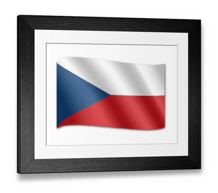 Framed Print : Flag of Czech Republic Framed Print : Flag of Czech Republic