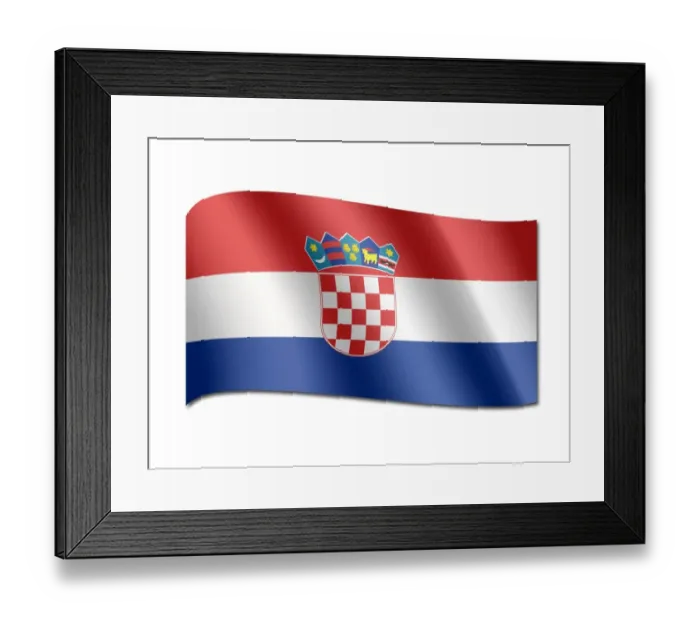 Framed Print : Flag of Croatia Framed Print : Flag of Croatia