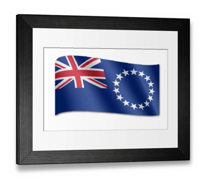 Framed Print : Flag of Cook Islands Framed Print : Flag of Cook Islands