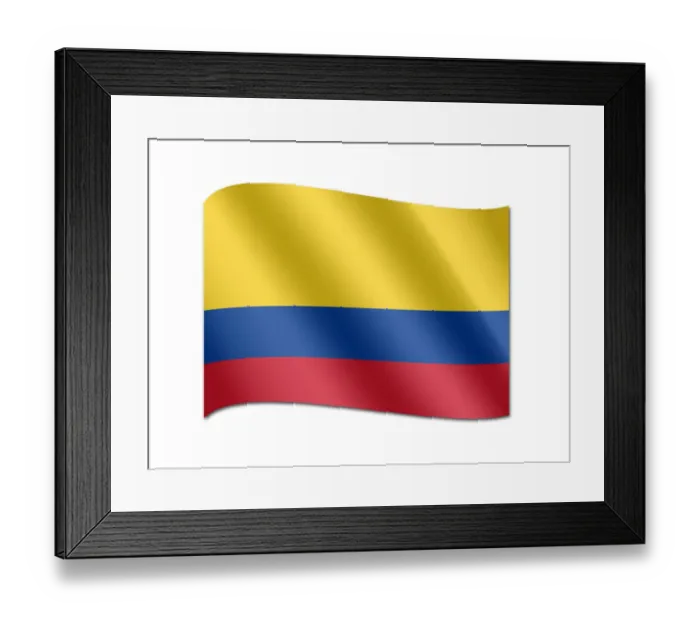Framed Print : Flag of Colombia Framed Print : Flag of Colombia