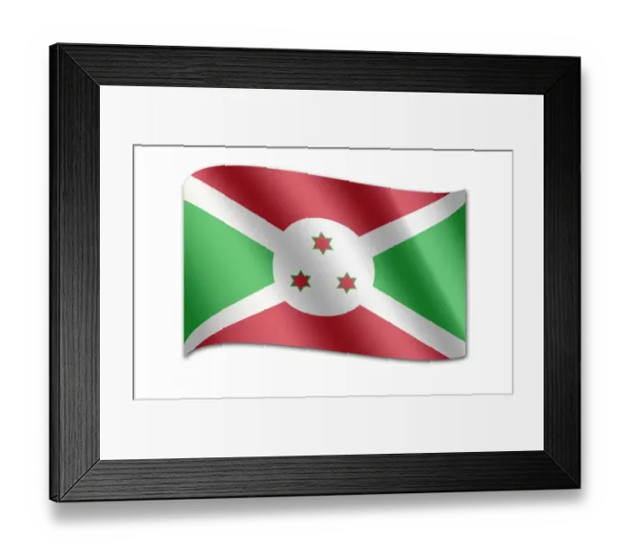 Framed Print : Flag of Burundi Framed Print : Flag of Burundi