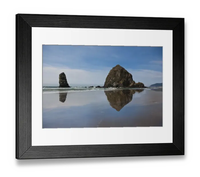 Framed Print : Haystack Rock at Cannon Beach, Clatsop County, Oregon, USA