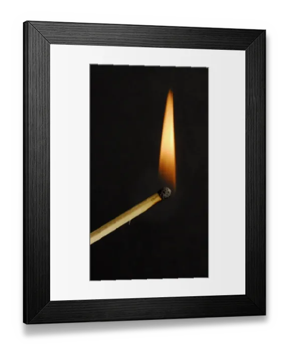 Framed Print : Burning match Framed Print : Burning match