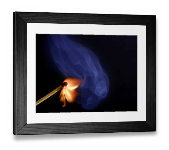 Framed Print : Burning match Framed Print : Burning match