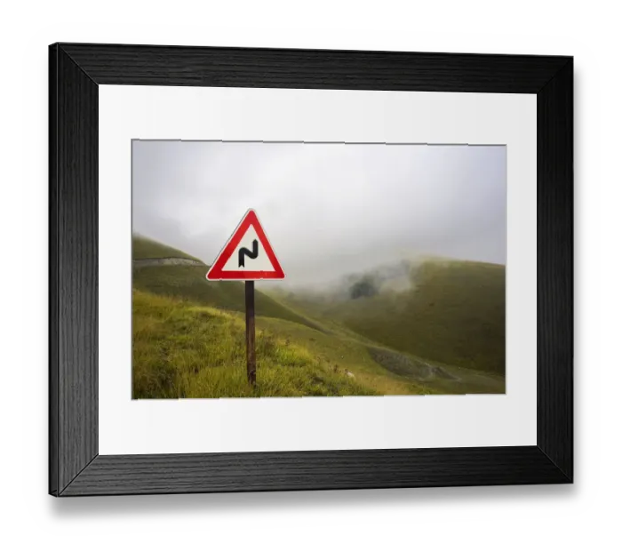 Framed Print : Street sign on the way to the Forca di Presta pass, Monte Sibillini, Apennines Mountains, Marche, Italy, Europe Framed Print : Street sign on the way to the Forca di Presta pass, Monte Sibillini, Apennines Mountains, Marche, Italy, Europe