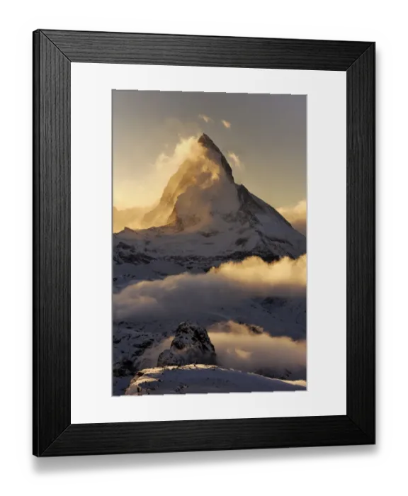 Framed Print : Mt Matterhorn in the light of the setting sun, Zermatt, Valais, Switzerland, Europe, Europe - IMPORTANT Non-exclusive usage, retail calendar, duration Jan. 1, 2016 - Dec. 31, 2016, territory DEU, AUT, CHE - Framed Print : Mt Matterhorn in the light of the setting sun, Zermatt, Valais, Switzerland, Europe, Europe - IMPORTANT Non-exclusive usage, retail calendar, duration Jan. 1, 2016 - Dec. 31, 2016, territory DEU, AUT, CHE -