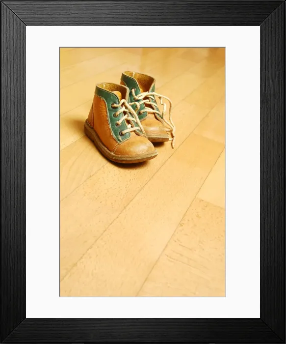Framed Print : Used childrens shoes Framed Print : Used childrens shoes
