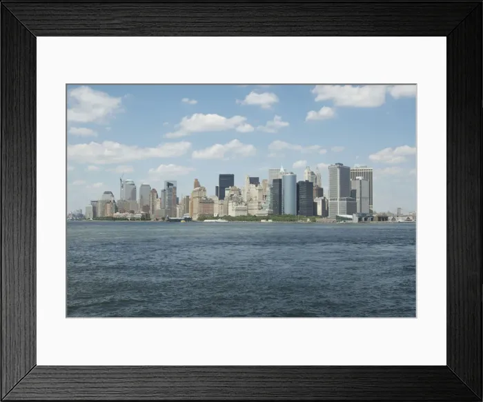Framed Print : Skyline seen from the water, New York, USA Framed Print : Skyline seen from the water, New York, USA