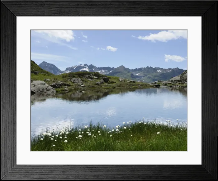 Framed Print : Small lake and mountains to the southwest, Schladminger Tauern mountain range, Styria, Austria, Europe Framed Print : Small lake and mountains to the southwest, Schladminger Tauern mountain range, Styria, Austria, Europe