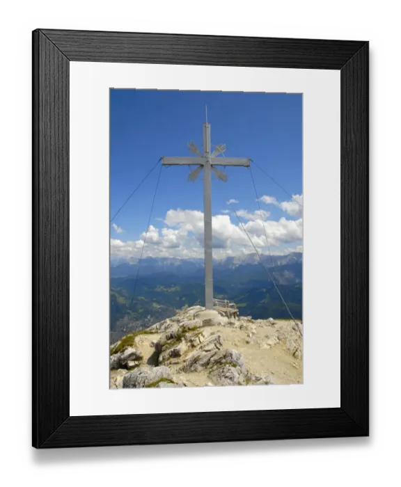 Framed Print : Summit with summit cross, Mt. Kramer or Mt. Kramerspitz, 1985m, near Garmisch-Partenkirchen, Werdenfelser Land area, Upper Bavaria, Bavaria, Germany, Europe Framed Print : Summit with summit cross, Mt. Kramer or Mt. Kramerspitz, 1985m, near Garmisch-Partenkirchen, Werdenfelser Land area, Upper Bavaria, Bavaria, Germany, Europe