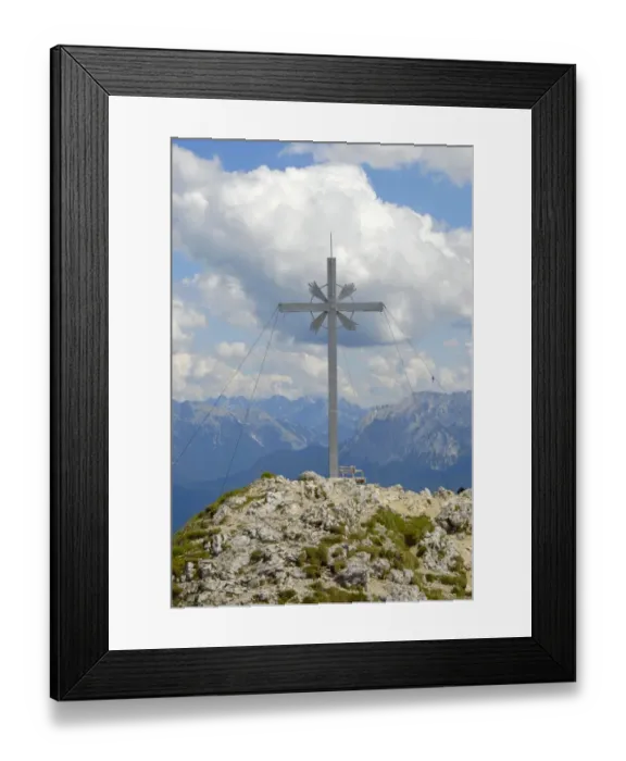 Framed Print : Summit with summit cross, Mt. Kramer or Mt. Kramerspitz, 1985m, near Garmisch-Partenkirchen, Werdenfelser Land area, Upper Bavaria, Bavaria, Germany, Europe Framed Print : Summit with summit cross, Mt. Kramer or Mt. Kramerspitz, 1985m, near Garmisch-Partenkirchen, Werdenfelser Land area, Upper Bavaria, Bavaria, Germany, Europe
