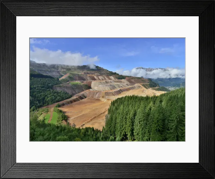 Framed Print : Erzberg mountain, deposits of ferrous material, Eisenerz, Styria, Austria Framed Print : Erzberg mountain, deposits of ferrous material, Eisenerz, Styria, Austria