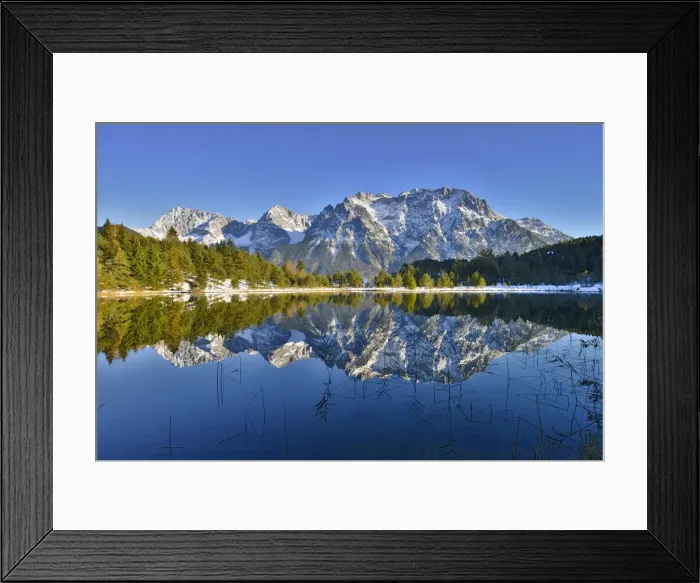 Framed Print : Lake Luttensee and Westliche Karwendelspitze, Mittenwald, Bavaria, Germany Framed Print : Lake Luttensee and Westliche Karwendelspitze, Mittenwald, Bavaria, Germany