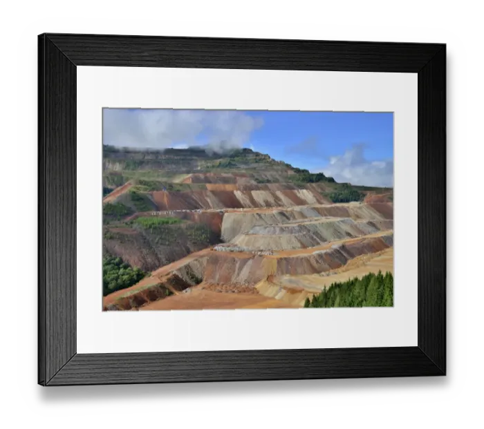 Framed Print : Erzberg mountain, deposits of ferrous material, Eisenerz, Styria, Austria Framed Print : Erzberg mountain, deposits of ferrous material, Eisenerz, Styria, Austria