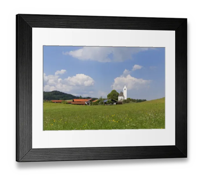 Framed Print : Townscape, Steinkirchen, Samerberg, Chiemgau, Upper Bavaria, Bavaria, Germany Framed Print : Townscape, Steinkirchen, Samerberg, Chiemgau, Upper Bavaria, Bavaria, Germany