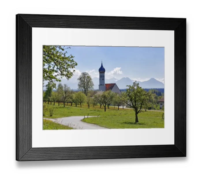 Framed Print : Church, Dettendorf, Bad Feilnbach, Upper Bavaria, Bavaria, Germany Framed Print : Church, Dettendorf, Bad Feilnbach, Upper Bavaria, Bavaria, Germany
