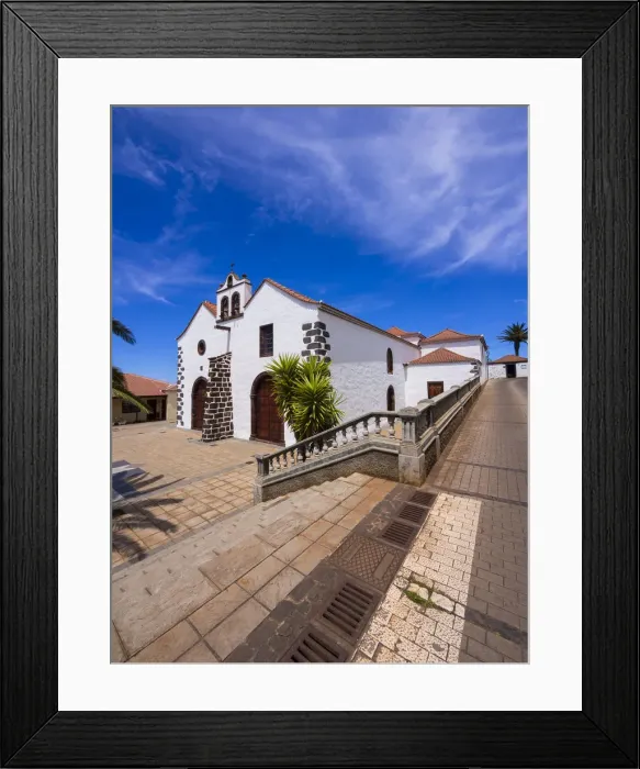 Framed Print : Church of Garafia, Plaza Baltazar Martin, Santo Domingo de Garafia, La Palma, Canary Islands, Spain Framed Print : Church of Garafia, Plaza Baltazar Martin, Santo Domingo de Garafia, La Palma, Canary Islands, Spain