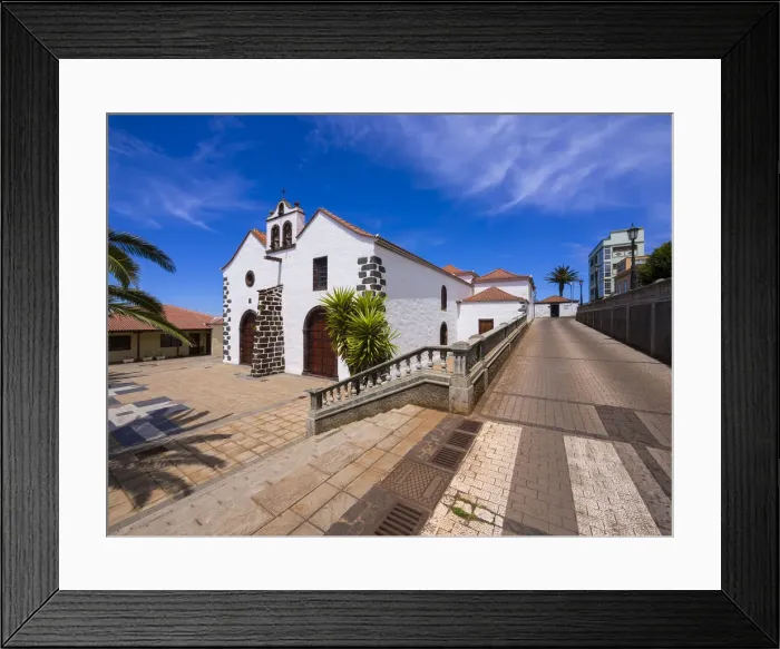 Framed Print : Church of Garafia, Plaza Baltazar Martin, Santo Domingo de Garafia, La Palma, Canary Islands, Spain Framed Print : Church of Garafia, Plaza Baltazar Martin, Santo Domingo de Garafia, La Palma, Canary Islands, Spain