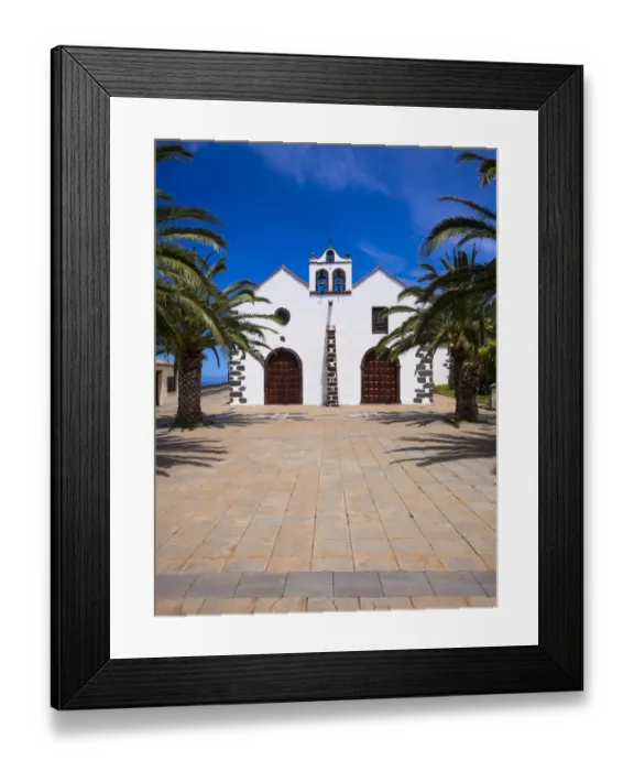 Framed Print : Church of Garafia, Plaza Baltazar Martin, Santo Domingo de Garafia, La Palma, Canary Islands, Spain Framed Print : Church of Garafia, Plaza Baltazar Martin, Santo Domingo de Garafia, La Palma, Canary Islands, Spain
