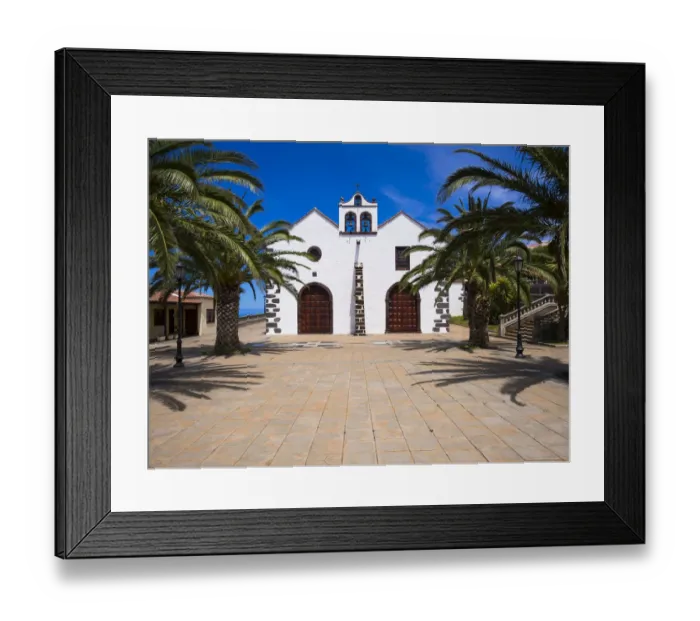 Framed Print : Church of Garafia, Plaza Baltazar Martin, Santo Domingo de Garafia, La Palma, Canary Islands, Spain Framed Print : Church of Garafia, Plaza Baltazar Martin, Santo Domingo de Garafia, La Palma, Canary Islands, Spain