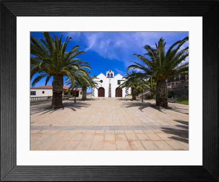 Framed Print : Church of Garafia, Plaza Baltazar Martin, Santo Domingo de Garafia, La Palma, Canary Islands, Spain Framed Print : Church of Garafia, Plaza Baltazar Martin, Santo Domingo de Garafia, La Palma, Canary Islands, Spain