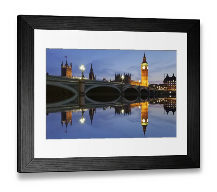 Framed Print : Houses of Parliament, Big Ben, Westminster Bridge, Thames, London, England, United Kingdom