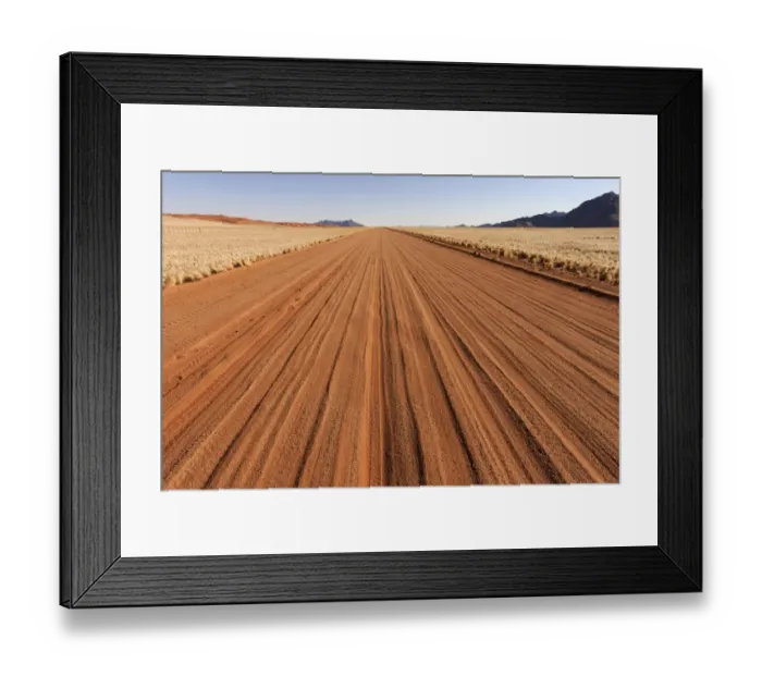 Framed Print : Road D707, dust road along the Namib desert, Namibia Framed Print : Road D707, dust road along the Namib desert, Namibia