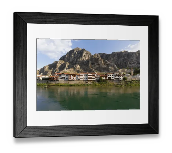 Framed Print : Ottoman houses on the Yesilirmak river and Tombs of the Kings, Amasya, Black Sea Region, Turkey Framed Print : Ottoman houses on the Yesilirmak river and Tombs of the Kings, Amasya, Black Sea Region, Turkey