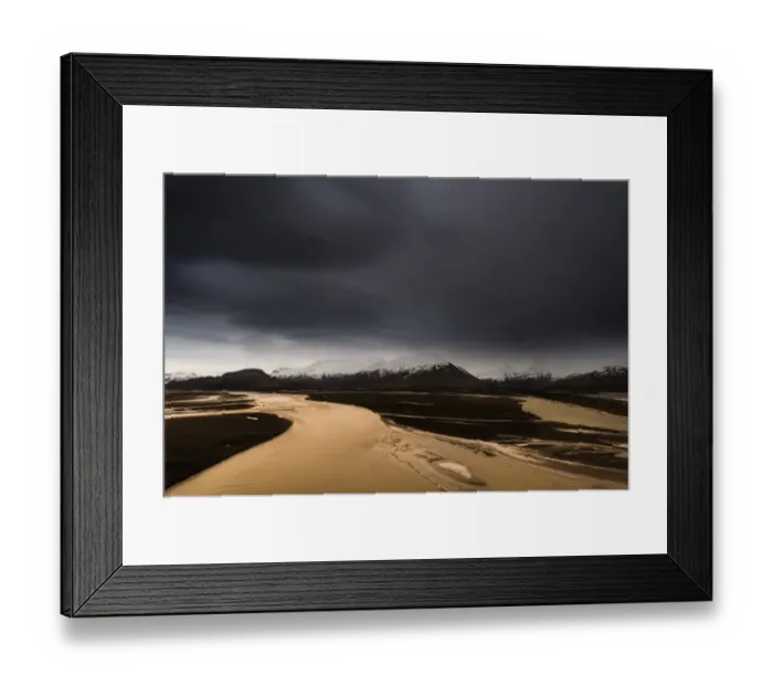 Framed Print : Icelandic river with moonlight, Hofn, Iceland Framed Print : Icelandic river with moonlight, Hofn, Iceland
