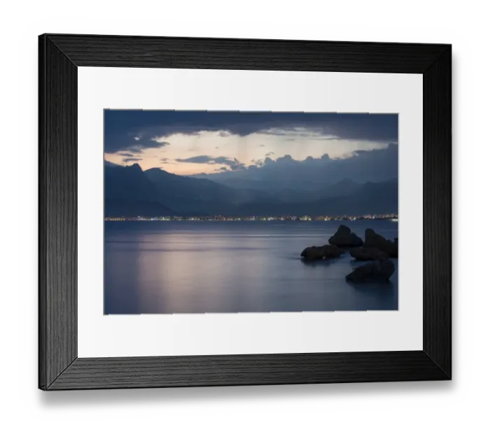 Framed Print : Evening mood by the sea, the Taurus Mountains at the back, Gulf of Antalya, Turkish Riviera, Turkey Framed Print : Evening mood by the sea, the Taurus Mountains at the back, Gulf of Antalya, Turkish Riviera, Turkey