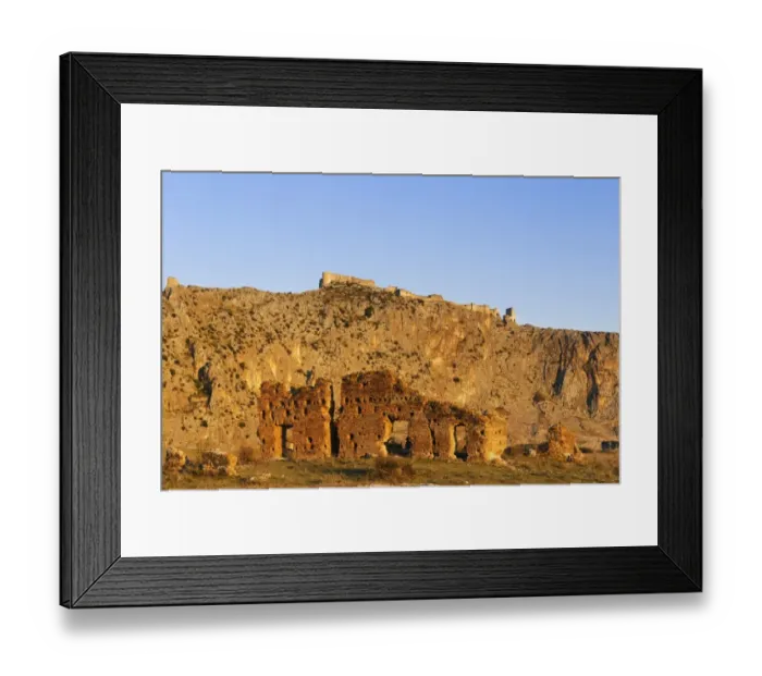 Framed Print : Fortress, ancient city of Anazarbus or Anazarbos, Anavarza, Dilekkaya, Cukurova, Adana Province, Turkey
