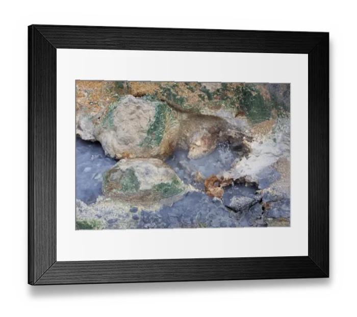 Framed Print : Hot spring, mineral deposits, Seltun geothermal area near Krysuvik or Krisuvik, Reykjanesskagi, Southern Peninsula or Reykjanes, Iceland Framed Print : Hot spring, mineral deposits, Seltun geothermal area near Krysuvik or Krisuvik, Reykjanesskagi, Southern Peninsula or Reykjanes, Iceland