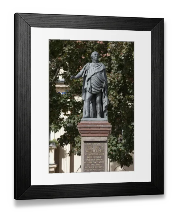 Framed Print : Monument to King Friedrich Wilhelm II, Neuruppin, Ostprignitz-Ruppin, Brandenburg, Germany Framed Print : Monument to King Friedrich Wilhelm II, Neuruppin, Ostprignitz-Ruppin, Brandenburg, Germany