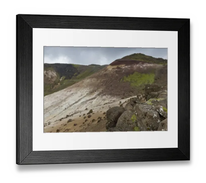 Framed Print : Mountain slope in the Seltun geothermal area near Krysuvik or Krisuvik, Reykjanesskagi, Southern Peninsula or Reykjanes, Iceland Framed Print : Mountain slope in the Seltun geothermal area near Krysuvik or Krisuvik, Reykjanesskagi, Southern Peninsula or Reykjanes, Iceland