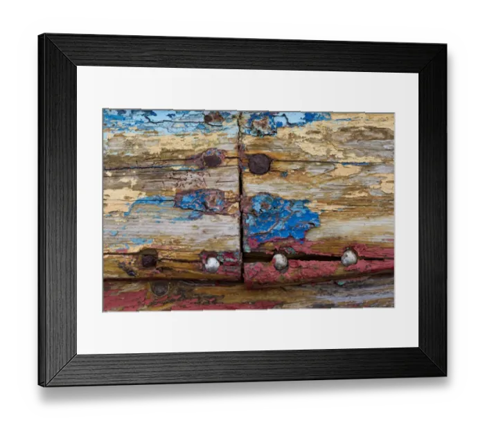 Framed Print : Peeling paint, rusty nails, Reykjanesskagi, Southern Peninsula or Reykjanes, Iceland