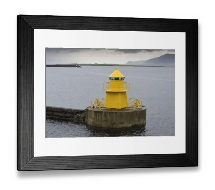 Framed Print : Mole, harbour entrance, port of Reykjavik, Iceland Framed Print : Mole, harbour entrance, port of Reykjavik, Iceland