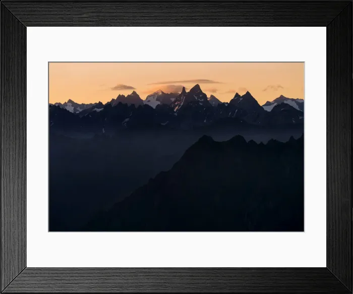 Framed Print : Sunrise above the Silvretta, Gargellen, Montafon, Vorarlberg, Austria