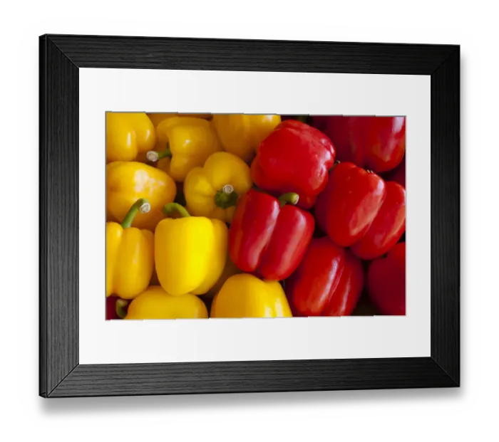 Framed Print : Yellow and red peppers Framed Print : Yellow and red peppers