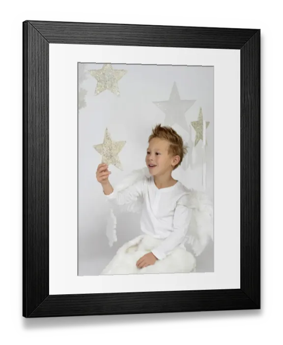 Framed Print : Child, boy wearing an angel costume with stars, Christmas, festive season Framed Print : Child, boy wearing an angel costume with stars, Christmas, festive season